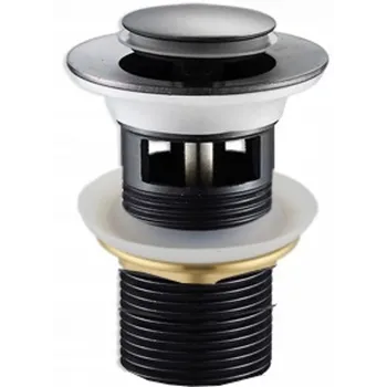 sítko a zátka do dřezu MEXEN Zátka klik-klak s přepadem malá kulatá, černá (79925-70)