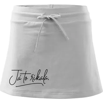 Dámská sukně Já to říkala - psací - Sportovní sukně - two in one - S ( Bílá )