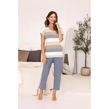 Pánská móda DÁMSKÉ PYŽAMO 741 W/26 šedá L