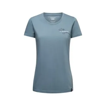 Dámská móda La Sportiva CLIMB FLOWER T-SHIRT Women Limestone/Night Sky modrá S