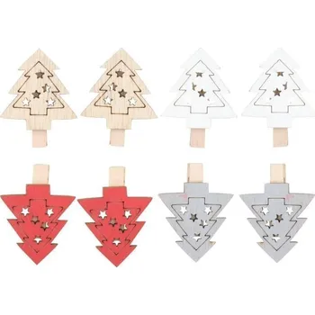 Strom dřevěný na kolíčku 4,5 cm (8 ks)