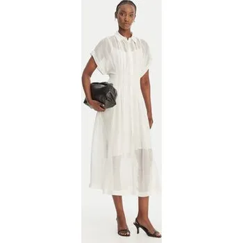 Dámské šaty BOSS Košilové šaty Davinata 50559733 Bílá Regular Fit 44