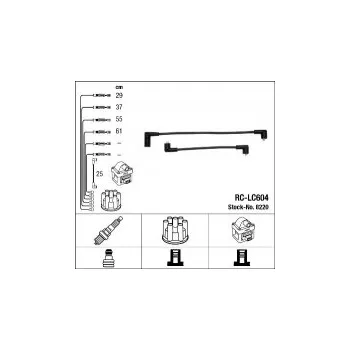 Zapalovací kabel Sada kabelů pro zapalování NGK RC-LC604 - LANCIA