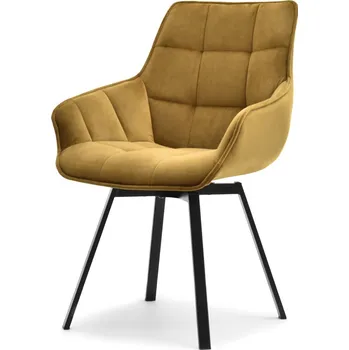 Křeslo Mebel Partner Aranbura (zlatá + chromová)