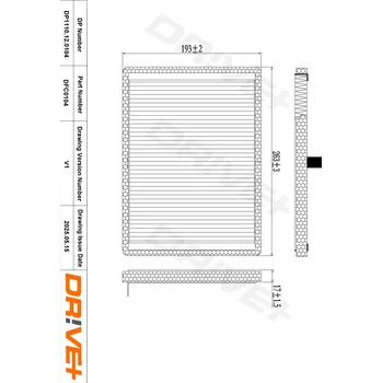 Kabinový filtr Filtr vzduchu v interiéru Dr!ve+ DP1110.12.0104