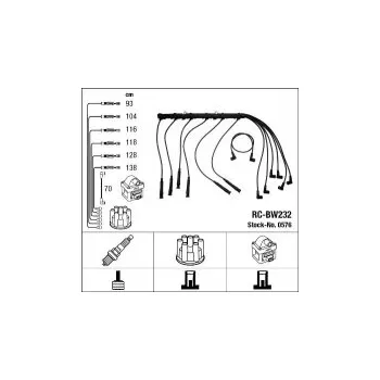 Zapalovací kabel Sada kabelů pro zapalování NGK RC-BW232 - BMW
