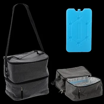 Garden Line TERMOMÍSA 26,7 x 17,8 x 28 CM 13L ŠEDÁ SE DVĚMA CHLAZENÍMI VLOŽKAMI *9257