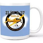 Hrnek Striker Zlín Z-37 Čmelák - modrý-bílý