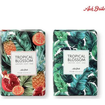 TROPICAL BLOSSOM. Mýdla obohacená olivovým olejem (160g) - Tmavě zelená
