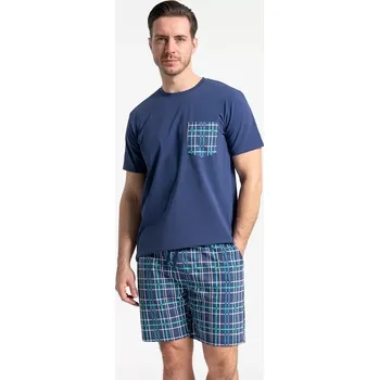 Pánské pyžamo Pyžamo Moraj PDM3700-003 kr/r M-2XL Námořnictvo XXL