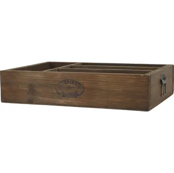 Úložný box Chic Antique Úložný dřevěný box s přihrádkami Nature 40 cm