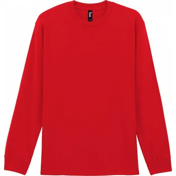 Pánské tričko Gildan Pánské bavlněné tričko Hammer s dlouhým rukávem s manžetami 200 g/m Barva: červená, Velikost: 3XL GH400
