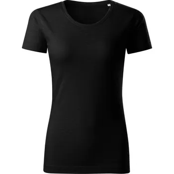 Dámské tričko MALFINI Dámské tričko Malfini z organické bavlny a provedení Slub 150 g/m Barva: Černá, Velikost: L