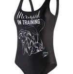 SPEEDO Dívčí plavky SPEEDO X Disney Little Mermaid U Back černobílé vel. 28 BÍLÁ|ČERNÁ