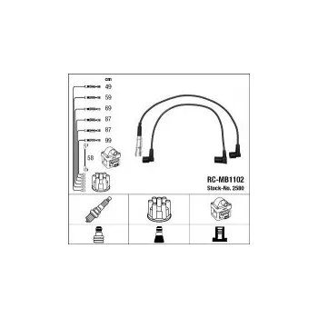 Zapalovací kabel Sada kabelů pro zapalování NGK RC-MB1102 - MERCEDES-BENZ