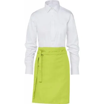 Kuchyňská zástěra SG Accessories - BISTRO Krátká číšnická zástěra Brussels s pevným páskem 78 x 52 cm Barva: Limetková zelená