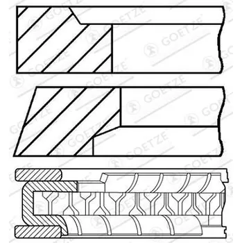 Autodíl Sada pístních kroužků GOETZE ENGINE 08-786800-00