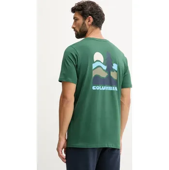 Bavlněné tričko Columbia Explorers Canyon 2036451. zelená 77X, vel. M