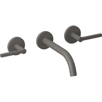 Vodovodní baterie Kludi Nova Fonte - Umyvadlová baterie pod omítku, 3-otvorová instalace, s tělesem, matná šedá 20144O115