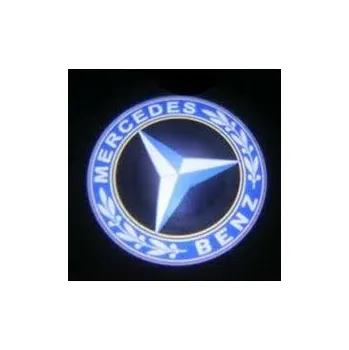 Logo projektor Uvítací bateriové svítící LED logo projektor do dveří, sada 2 ks Značka: Mercedes