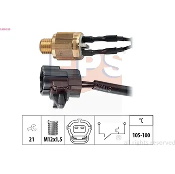 Motor automobilu Teplotní spínač větráku chladiče EPS 1.850.220