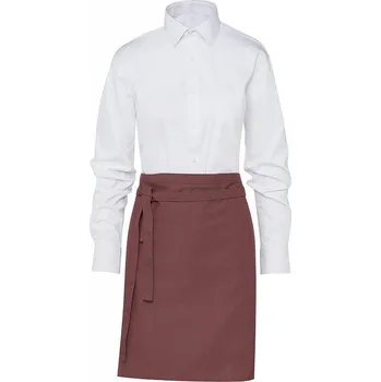 Kuchyňská zástěra SG Accessories - BISTRO Krátká číšnická zástěra Brussels s pevným páskem 78 x 52 cm Barva: Terracotta