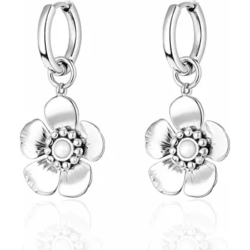 Náušnice Náušnice Květ lásky s perlou z chirurgické oceli č. 1995