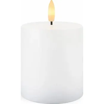 Svíčka SIRIUS LED svíčka na baterii vosková Sille, bílá, Ø 7,5 × 10 cm