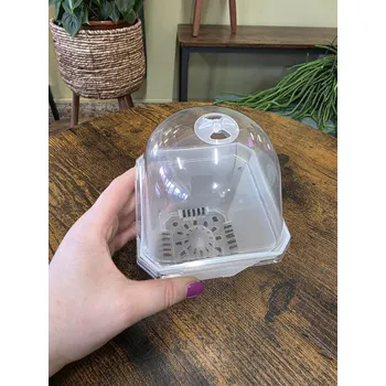 Květináč Průhledný čtveratý květináč s poklopem a regulací vlhkosti M (více velikostí)