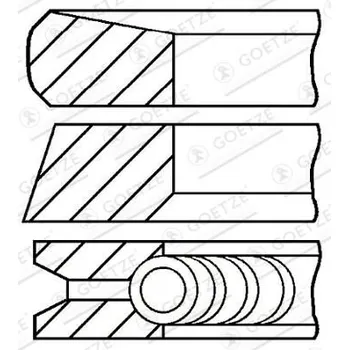 Motor automobilu Sada pístních kroužků GOETZE ENGINE 08-137500-00