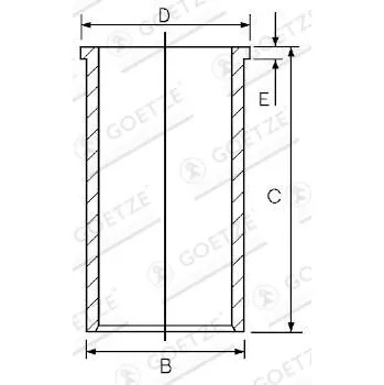 Motor automobilu Vložený válec GOETZE ENGINE 14-025801-00