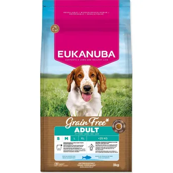 Krmivo EUKANUBA Grain Free Adult Small & Medium rich in ocean fish 3kg-KS