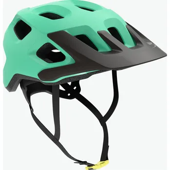 Cyklistická přilba ROCKRIDER Dětská helma na horské kolo EXPL 500 52–59 cm S ZELENÁ