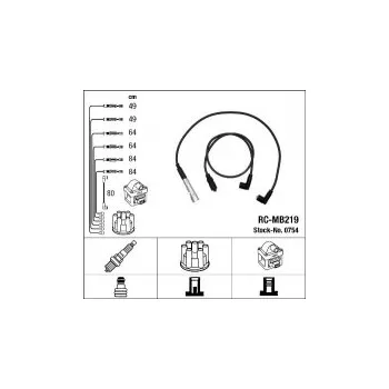 Zapalovací kabel Sada kabelů pro zapalování NGK RC-MB219 - MERCEDES-BENZ