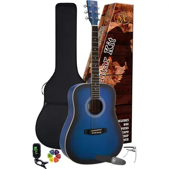 Akustická kytara SX SD104KBUS Blue Sunburst Akustická kytara (Jako nové)