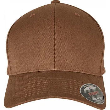 Kšiltovka Flexfit "Wooly" z tvrdého plátna se stříbrným kšiltem zespodu Barva: Coyote Brown, Velikost: S/M FX6277