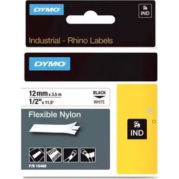 Pásek do tiskárny Dymo originální páska do tiskárny štítků 12mm x 3.5m (bílý podklad) (18488-D)