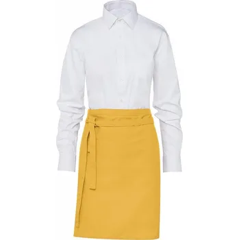 Kuchyňská zástěra SG Accessories - BISTRO Krátká číšnická zástěra Brussels s pevným páskem 78 x 52 cm Barva: Žlutá slunečnicová