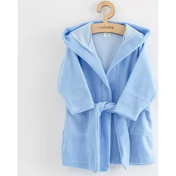 Dívčí župan Dětský froté župan s kapucí New Baby, modrý, vel. 104/110