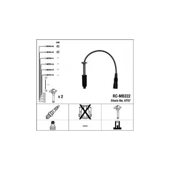 Zapalovací kabel Sada kabelů pro zapalování NGK RC-MB222 - MERCEDES-BENZ