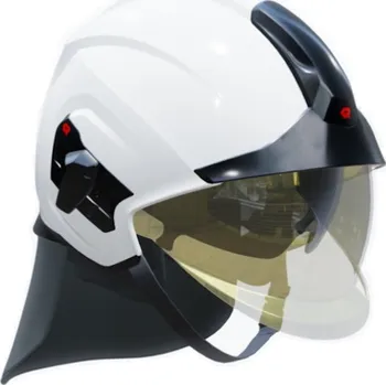 Pracovní přilba Rosenbauer zásahová hasičská přilba HEROS TITAN FIRE GOLD Barva zásahové přilby: Bilá, Brýle na přilbu: Tmavé brýle Plnohodnotná přilba vhodná pro hašení požárů v uzavřených prostorách. Součást balení: zlatý štít, brýle, systém kandahár