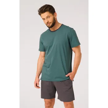 Pánské pyžamo Pyžamo Key MNS 317 A26 kr/r M-2XL grafit XXL