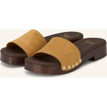 Dámské sandále È Mia Dámské Pantofle S Nýty, koňaková, 40