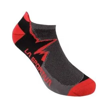 Pánské ponožky Lezecké ponožky La Sportiva Climbing Socks Carbon/Mountain Red 44-46 EU