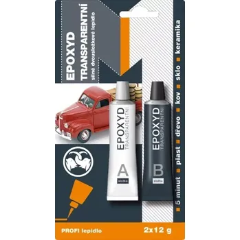 Průmyslové lepidlo Cartell Epoxid transparentní dvousložkové lepidlo, 2 × 12 g