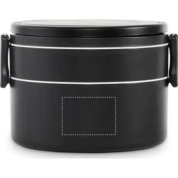 Svačinový box Dvoupatrový box na oběd 950 ml Tamponový tisk (max. 2 barvy, 35x50mm) 2 barvy 5 BOX 2 SIDE 1