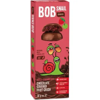 Šnek BOB v mléčné čokoládě jablko-jahoda 30 g