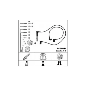 Zapalovací kabel Sada kabelů pro zapalování NGK RC-MB213 - MERCEDES-BENZ