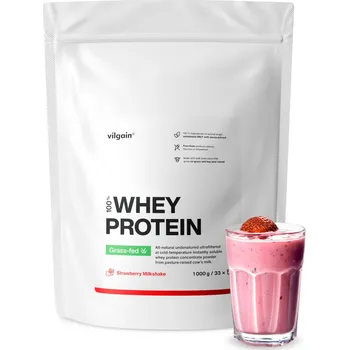 Protein Vilgain Grass-Fed Whey Protein 1000 g strawberry milkshake