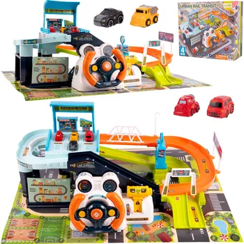 autodráha Dětská závodní dráha s parkovištěm a volantem